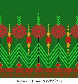 The geometric ethnic pattern of traditional style. Navajo, America Indian patterns. Design for background, wallpaper, clothing, wrapping, Batik, fabric, and prints. Vector illustration.