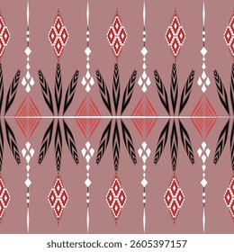 The geometric ethnic pattern of traditional style. Navajo, America Indian patterns. Design for background, wallpaper, clothing, wrapping, Batik, fabric, and prints. Vector illustration.