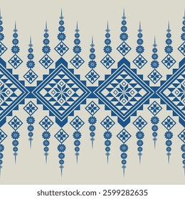 Geometric ethnic pattern, traditional tribal style. Design for fabric, clothing, wrapping, textile, batik, carpet, curtain, cushion, bedspread, wallpaper, illustration, background and embroidery.

