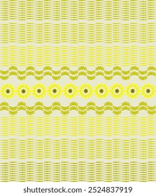 Geometric Ethnic pattern, 
tribal fabric, tile, carpet, vector, yellow flower