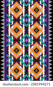 Geometric ethnic pattern, tribal seamless vector pattern. native american jewelry Southwestern ethnic decoration style Seamless vector pattern Mexican blankets, rugs, woven rugs, tiles, Pillowcases