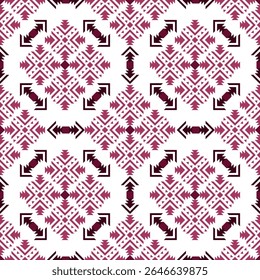 Geometric Ethnic Pattern: Tribal Textile Vector Design. Modern geometric ethnic pattern inspired by traditional tribal textile designs. Vector illustration for creating unique fabric prints, tiles.