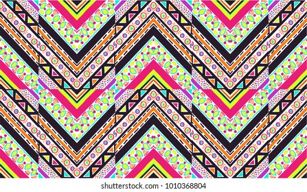 Geometric ethnic pattern. Tribal  vector texture. Seamless striped  pattern in Aztec style. Figure tribal  embroidery. Indian, Scandinavian, Slavic, Mexican, folk ornament. 