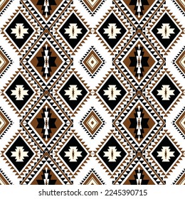 Geometric Ethnic pattern vector. African, American, Mexican, Western Aztec motif striped and bohemian pattern. designed for background,wallpaper,print, carpet,wrapping,tile,batik.vector illustratoin. 