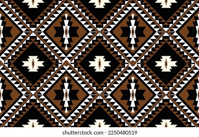 Geometric Ethnic pattern vector. African, American, Mexican, Western Aztec motif striped and bohemian pattern. designed for background,wallpaper,print, carpet,wrapping,tile,batik.vector illustratoin. 
