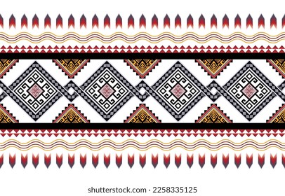 Vector de patrón etnico geométrico. motivos africanos, americanos, mexicanos, aztecas occidentales estriados y bohemios. diseñado para ilustración de fondo, papel tapiz, impresión, alfombra, envoltura, mosaico,batik.vector. 