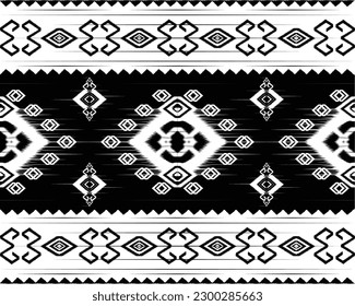 Vector de patrón etnico geométrico. motivos africanos, americanos, mexicanos, aztecas occidentales estriados y bohemios. diseñado para ilustración de fondo, papel tapiz, impresión, alfombra, envoltura, mosaico,batik.vector.