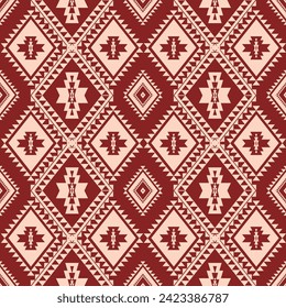 Geometric Ethnic pattern vector. African, American, Mexican, Western Aztec motif striped and bohemian pattern. designed for background,wallpaper,print, carpet,wrapping,tile,batik.vector illustratoin.