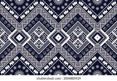 Geometric ethnic pattern vector background. seamless pattern traditional, Design for background, wallpaper, Batik, fabric, carpet, clothing, wrapping, and textile.colorful ethnic pattern illustration.