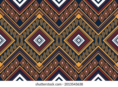 Geometric ethnic pattern vector background. seamless pattern traditional, Design for background, wallpaper, Batik, fabric, carpet, clothing, wrapping, and textile. ethnic pattern illustration.