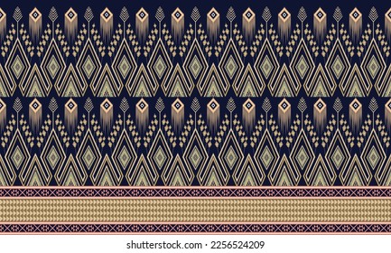 Geometric ethnic pattern vector background. seamless pattern traditional,Design for background, wallpaper, Batik, fabric, carpet, clothing, wrapping, and textile. Colorful ethnic pattern