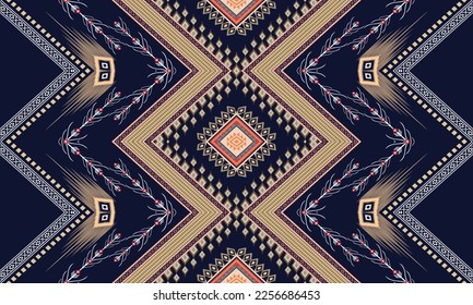 Geometric ethnic pattern vector background. seamless pattern traditional,Design for background, wallpaper, Batik, fabric, carpet, clothing, wrapping, and textile. Colorful ethnic pattern