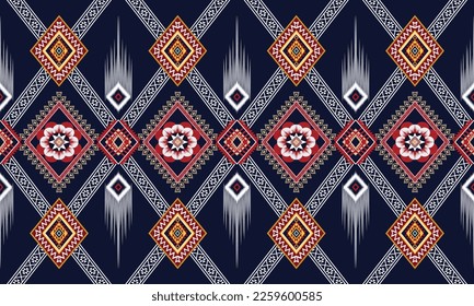 Geometric ethnic pattern vector background. seamless pattern traditional,Design for background, wallpaper, Batik, fabric, carpet, clothing, wrapping, and textile. Colorful ethnic pattern