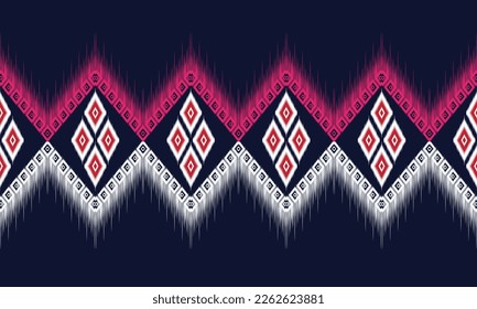 Geometric ethnic pattern vector background. seamless pattern traditional,Design for background, wallpaper, Batik, fabric, carpet, clothing, wrapping, and textile. Colorful ethnic pattern