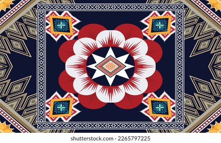 Geometric ethnic pattern vector background. seamless pattern traditional,Design for background, wallpaper, Batik, fabric, carpet, clothing, wrapping, and textile. Colorful ethnic pattern