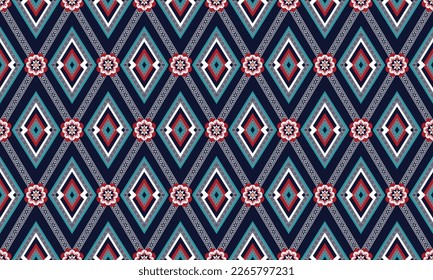 Geometric ethnic pattern vector background. seamless pattern traditional,Design for background, wallpaper, Batik, fabric, carpet, clothing, wrapping, and textile. Colorful ethnic pattern