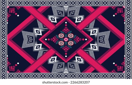 Geometric ethnic pattern vector background. seamless pattern traditional,Design for background, wallpaper, Batik, fabric, carpet, clothing, wrapping, and textile. Colorful ethnic pattern