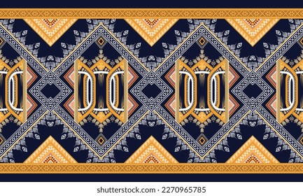 Geometric ethnic pattern vector background. seamless pattern traditional,Design for background, wallpaper, Batik, fabric, carpet, clothing, wrapping, and textile. Colorful ethnic pattern