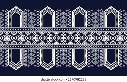 Geometric ethnic pattern vector background. seamless pattern traditional,Design for background, wallpaper, Batik, fabric, carpet, clothing, wrapping, and textile. Colorful ethnic pattern