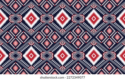Geometric ethnic pattern vector background. seamless pattern traditional,Design for background, wallpaper, Batik, fabric, carpet, clothing, wrapping, and textile. Colorful ethnic pattern