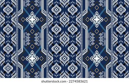 Geometric ethnic pattern vector background. seamless pattern traditional,Design for background, wallpaper, Batik, fabric, carpet, clothing, wrapping, and textile. Colorful ethnic pattern