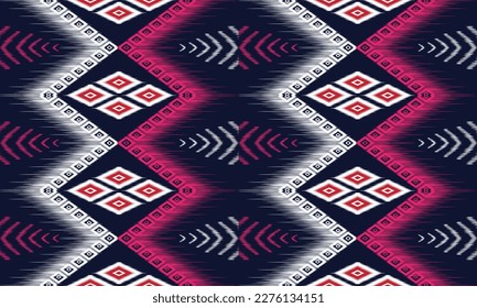 Geometric ethnic pattern vector background. seamless pattern traditional,Design for background, wallpaper, Batik, fabric, carpet, clothing, wrapping, and textile. Colorful ethnic pattern
