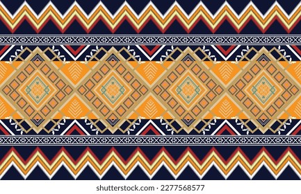 Geometric ethnic pattern vector background. seamless pattern traditional,Design for background, wallpaper, Batik, fabric, carpet, clothing, wrapping, and textile. Colorful ethnic pattern