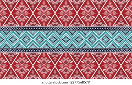 Geometric ethnic pattern vector background. seamless pattern traditional,Design for background, wallpaper, Batik, fabric, carpet, clothing, wrapping, and textile. Colorful ethnic pattern