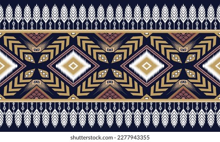 Geometric ethnic pattern vector background. seamless pattern traditional,Design for background, wallpaper, Batik, fabric, carpet, clothing, wrapping, and textile. Colorful ethnic pattern illustration