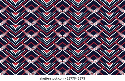 Geometric ethnic pattern vector background. seamless pattern traditional,Design for background, wallpaper, Batik, fabric, carpet, clothing, wrapping, and textile. Colorful ethnic pattern illustration