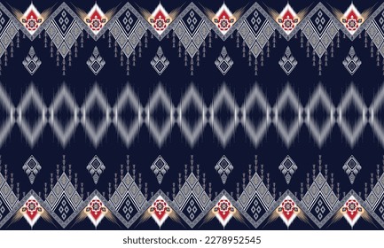 Geometric ethnic pattern vector background. seamless pattern traditional,Design for background, wallpaper, Batik, fabric, carpet, clothing, wrapping, and textile. Colorful ethnic pattern illustration