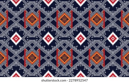 Geometric ethnic pattern vector background. seamless pattern traditional,Design for background, wallpaper, Batik, fabric, carpet, clothing, wrapping, and textile. Colorful ethnic pattern illustration