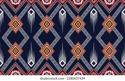 Geometric ethnic pattern vector background. seamless pattern traditional,Design for background, wallpaper, Batik, fabric, carpet, clothing, wrapping, and textile. Colorful ethnic pattern illustration