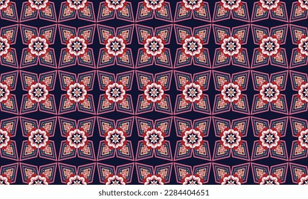Geometric ethnic pattern vector background. seamless pattern traditional,Design for background, wallpaper, Batik, fabric, carpet, clothing, wrapping, and textile. Colorful ethnic pattern illustration