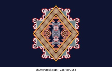 Geometric ethnic pattern vector background. seamless pattern traditional,Design for background, wallpaper, Batik, fabric, carpet, clothing, wrapping, and textile. Colorful ethnic pattern illustration