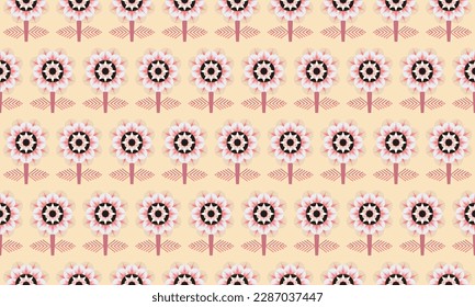 Geometric ethnic pattern vector background. seamless pattern traditional,Design for background, wallpaper, Batik, fabric, carpet, clothing, wrapping, and textile. Colorful ethnic pattern illustration