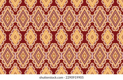 Geometric ethnic pattern vector background. seamless pattern traditional,Design for background, wallpaper, Batik, fabric, carpet, clothing, wrapping, and textile. Colorful ethnic pattern illustration