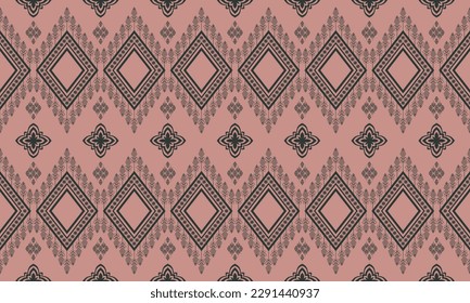 Geometric ethnic pattern vector background. seamless pattern traditional,Design for background, wallpaper, Batik, fabric, carpet, clothing, wrapping, and textile. Colorful ethnic pattern illustration