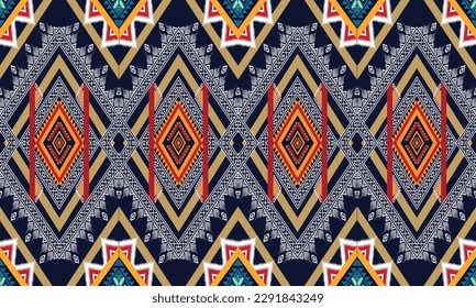 Geometric ethnic pattern vector background. seamless pattern traditional,Design for background, wallpaper, Batik, fabric, carpet, clothing, wrapping, and textile. Colorful ethnic pattern illustration