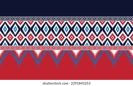 Geometric ethnic pattern vector background. seamless pattern traditional,Design for background, wallpaper, Batik, fabric, carpet, clothing, wrapping, and textile. Colorful ethnic pattern illustration