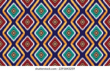 Geometric ethnic pattern vector background. seamless pattern traditional,Design for background, wallpaper, Batik, fabric, carpet, clothing, wrapping, and textile. Colorful ethnic pattern illustration