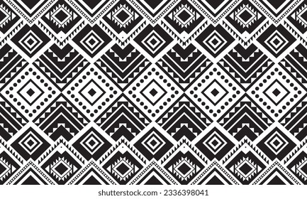 Geometric ethnic pattern vector background. seamless pattern traditional,Design for background, wallpaper, Batik, fabric, carpet, clothing, wrapping, and textile. Colorful ethnic pattern