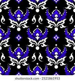 Padrão étnico geométrico fundo vetorial. padrão contínuo tradicional,Design para fundo, papel de parede, Batik, tecido, tapete, roupas, envoltório e têxtil. Ilustração de padrão étnico colorido