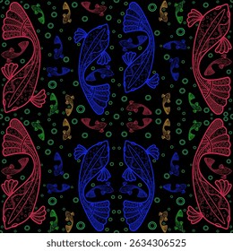 Geometric ethnic pattern vector background. seamless pattern traditional,Design for background, wallpaper, Batik, fabric, carpet, clothing, wrapping, and textile. Colorful ethnic pattern illustration.