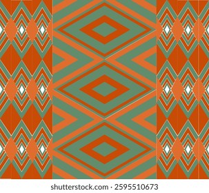 Geometric ethnic pattern, vector, Navajo, Native american patten, Seamless pettern.