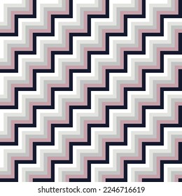 Geometric ethnic pattern with Zigzag triangle diagonal abstract ornament design for clothing fabric textile printing, handcraft, embroidery, carpet, curtain, batik, wallpaper wrapping, vector seamless