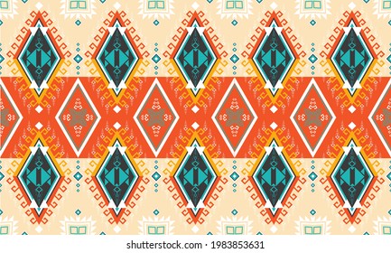 Geometric ethnic pattern.carpet,wallpaper,clothing,wrapping,batik,fabric,Vector illustration embroidery style.