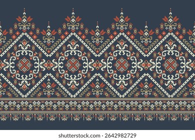 Geometric ethnic Pattern,geometric design pattern,Geometric oriental pattern on black background,Vector illustration,abstract background,floral cross stitch embroidery,abstract design background,print