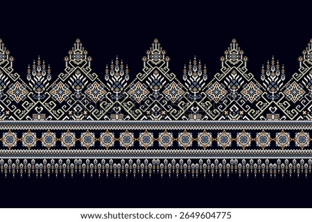 Geometric ethnic Pattern,geometric design pattern,Geometric oriental pattern on black background,Vector illustration,abstract background,floral cross stitch embroidery,abstract design background,print