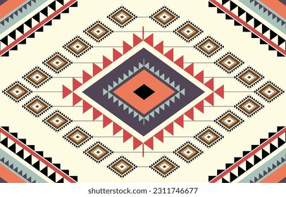 Geometric Ethnic Patterns. American, African,Western, Aztec, motif striped, and bohemian pattern styles. designed for background,wallpaper,print, carpet,wrapping,tile,salong, batik.vector illustration